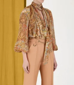 Chemisier Sensory Billow Paisley Gold Print