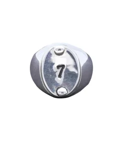Chevaliere Chiffre "7" Argent