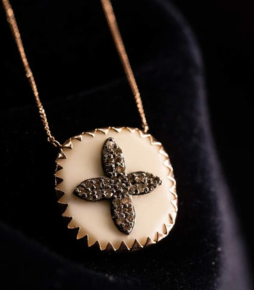 Collier Bowie Blanc Et Diamants