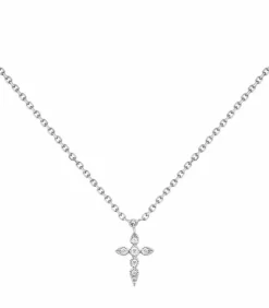Collier Celeste Simple Or Blanc Et Diamants