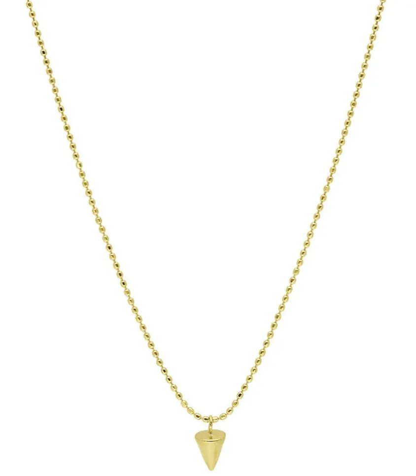 Collier Court Chaine Boule Et Charm Spike