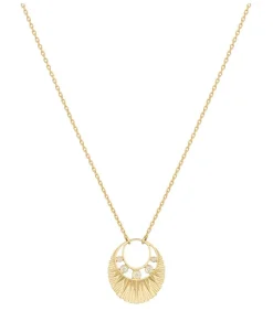 Collier Croissant De Lune A Cinq Diamants