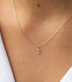 Collier Diamant Brut Gris