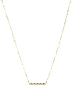 Collier Mini Barre Diamants Noirs