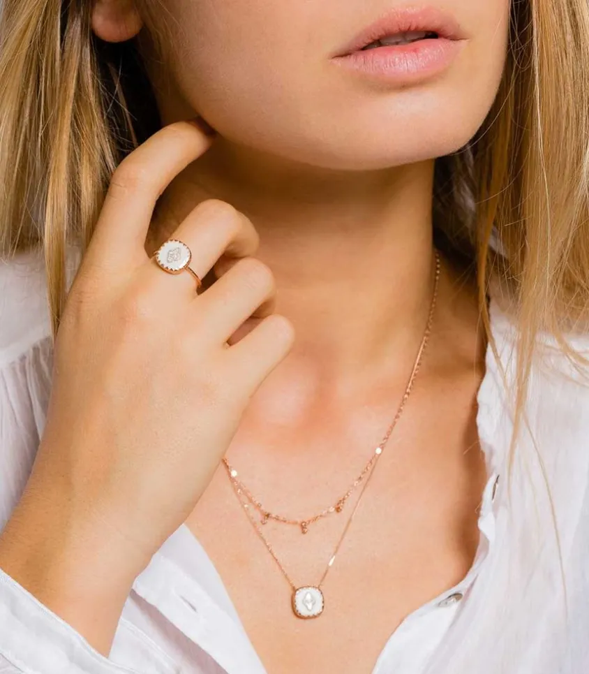 Collier Pierrot N° 2 Blanc Et Diamants