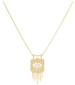 Collier Rayon De Soleil En Or Et Oeil En Diamant Chaine 45Cm