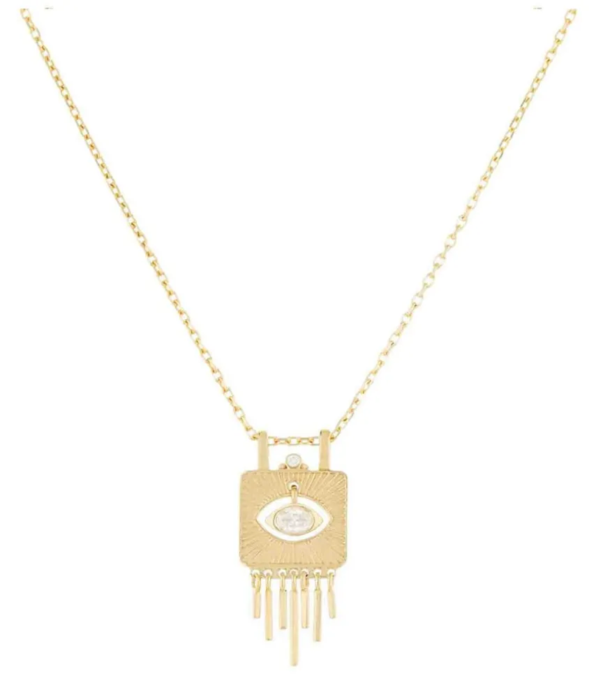 Collier Rayon De Soleil En Or Et Oeil En Diamant Chaine 45Cm