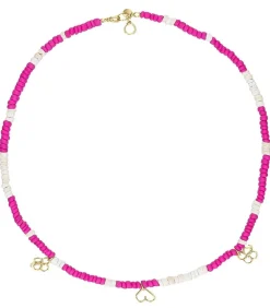 Collier Talisman 3 Charms Rose