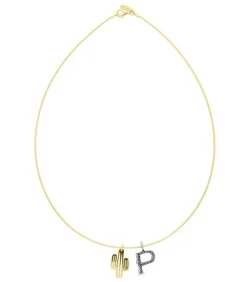 Collier Tour De Cou Lettre Cactus