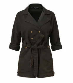 Combishort Trench Coat Noire