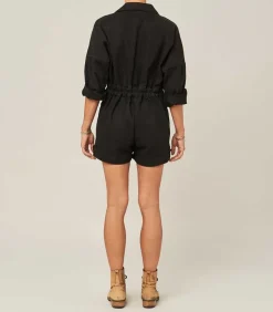 Combishort Trench Coat Noire