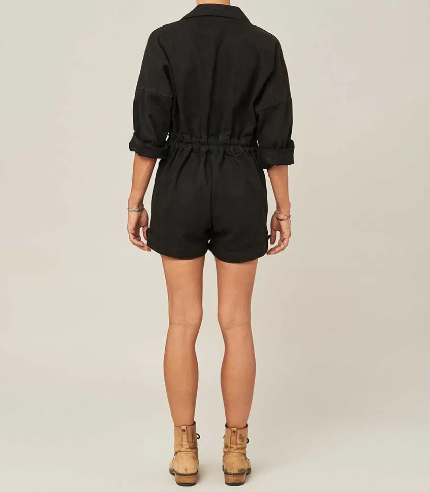 Combishort Trench Coat Noire