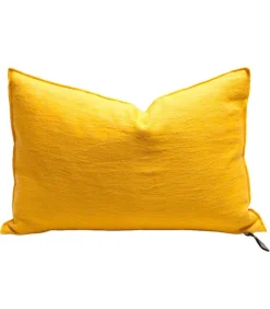 Coussin Lin Lave Froisse 60 X 90 Cm Tournesol