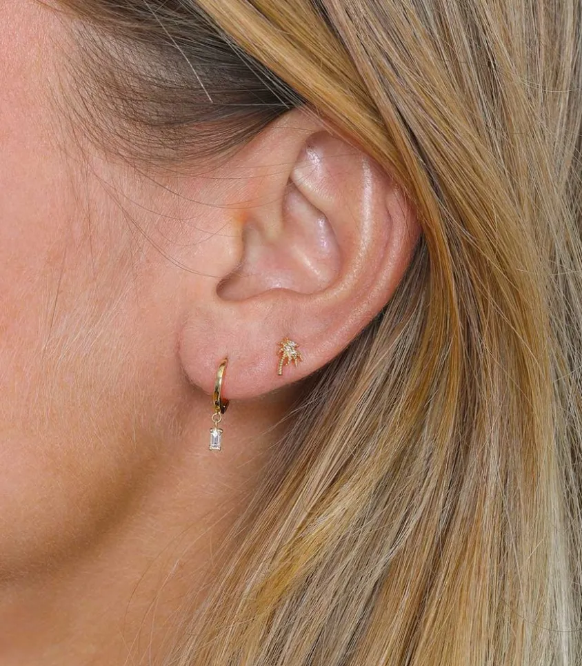 Creole Or Jaune Diamant Baguette