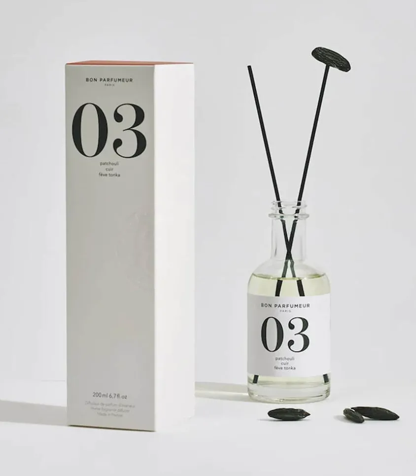 Diffuseur De Parfum D'intérieur 03 Patchouli, Cuir Et Feve Tonka 200 Ml