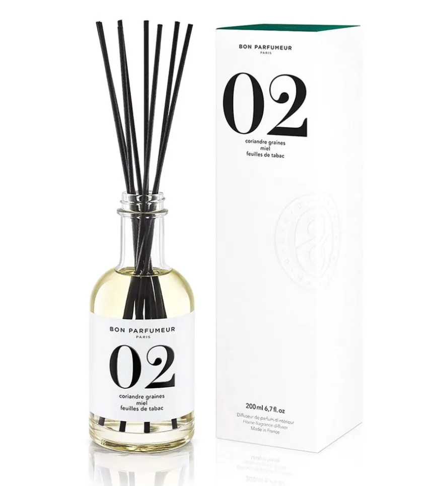 Diffuseur De Parfum D'intérieur 02 Graines De Coriandre, Miel Et Feuilles De Tabac 200 Ml