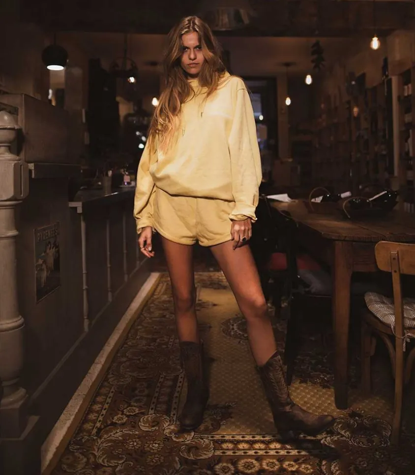 Hoodie Super Oversized Soft Yellow X Jane De Boy