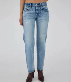 Jean Droit Bostania Taille Basse Bleu