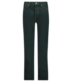 Jean 90S High Rise Loose Evergreen Dipped