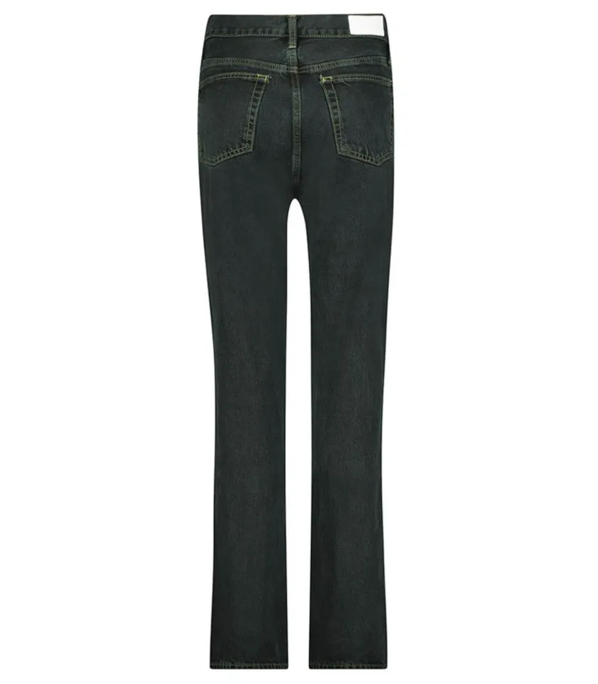 Jean 90S High Rise Loose Evergreen Dipped