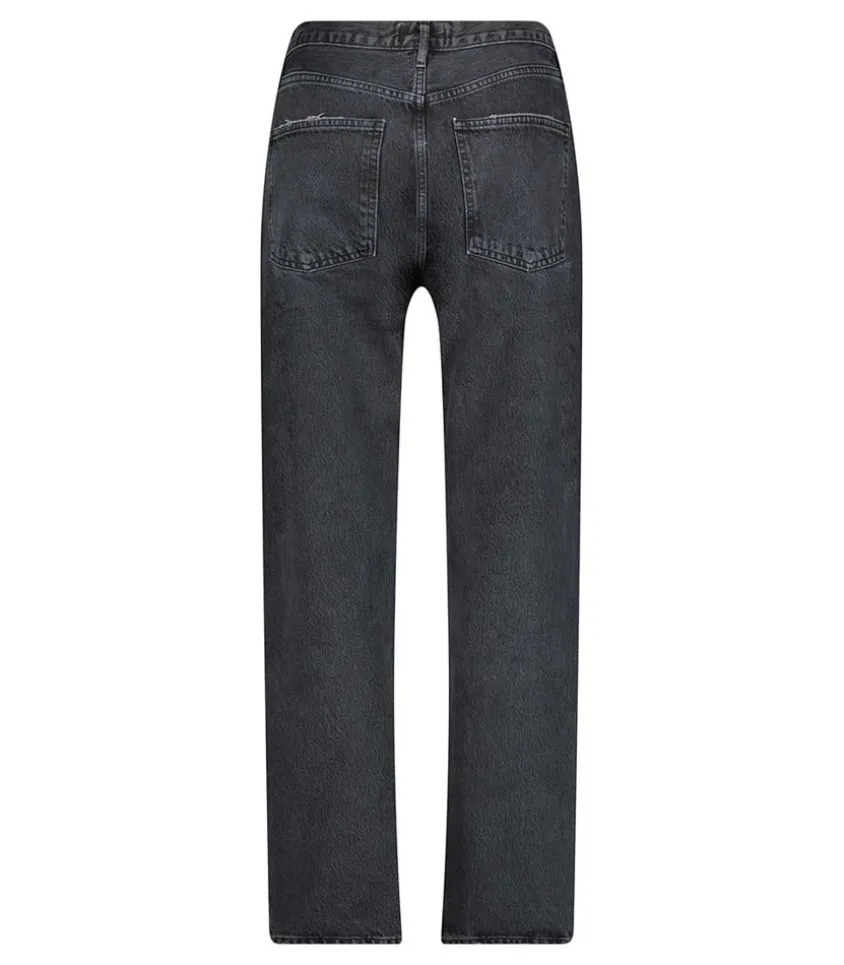 Jean 90'S Pinch Waist Black Tea En Coton Bio