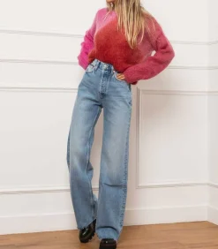 Jean 70S Ultra High Rise Wide Leg Denim Clair