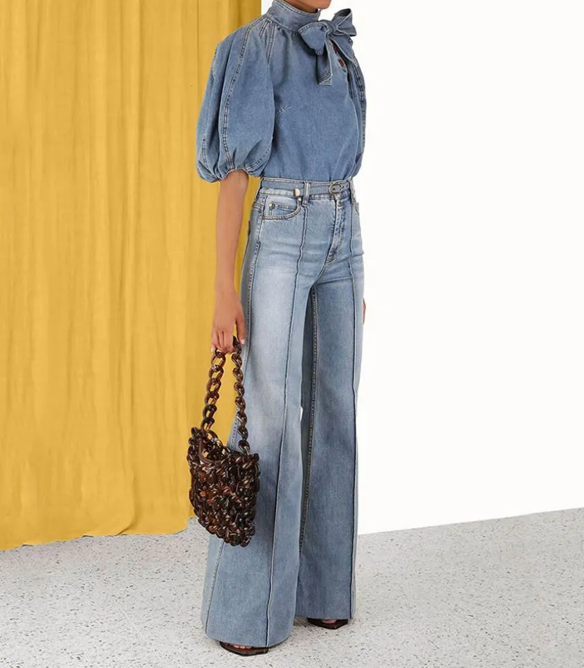 Jean Wide Leg Bleu Poseidon