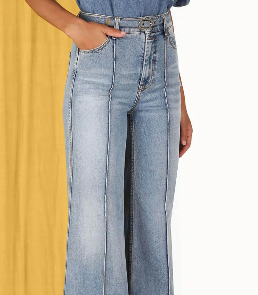 Jean Wide Leg Bleu Poseidon