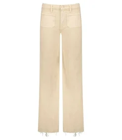 Jean Wideleg The Patch Pocket Roller Fray Chalk Tapioca