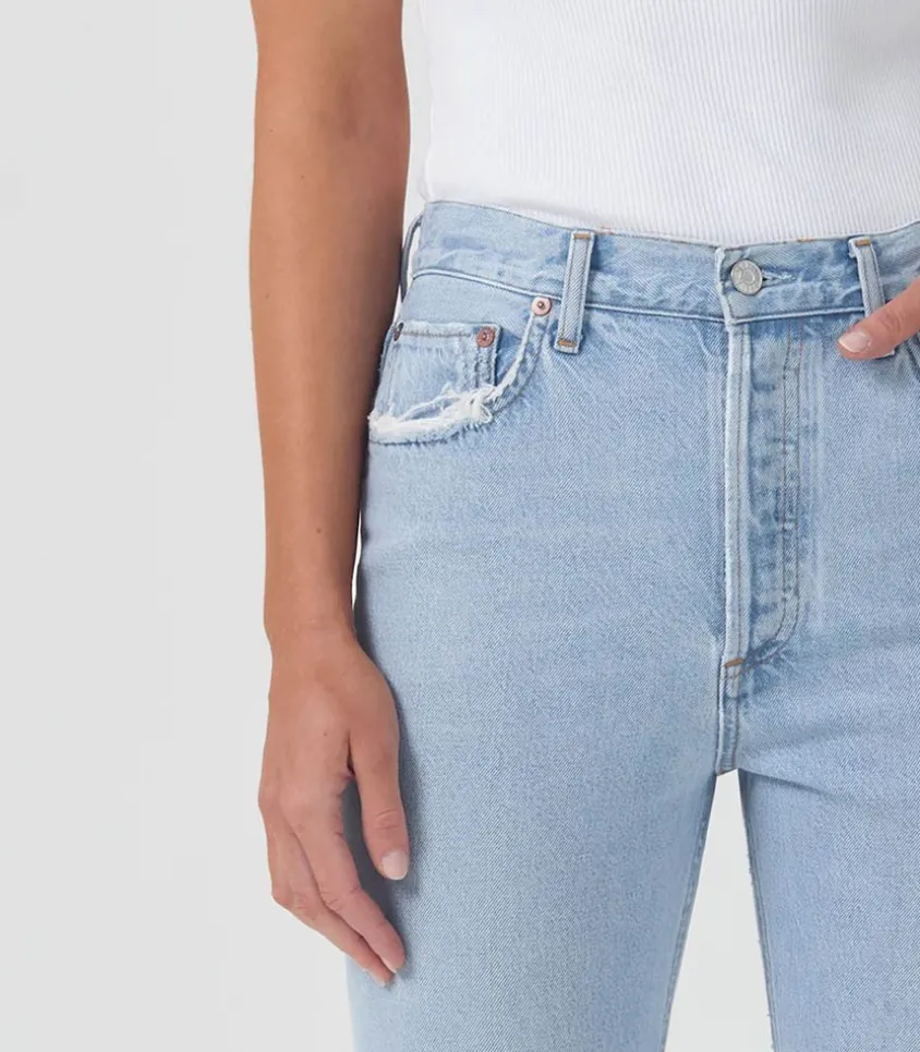 Jeans Riley High Rise Straight Crop Reputation