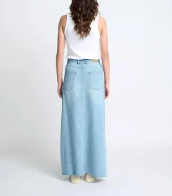 Jupe Longue En Denim Goya Ozone Wash