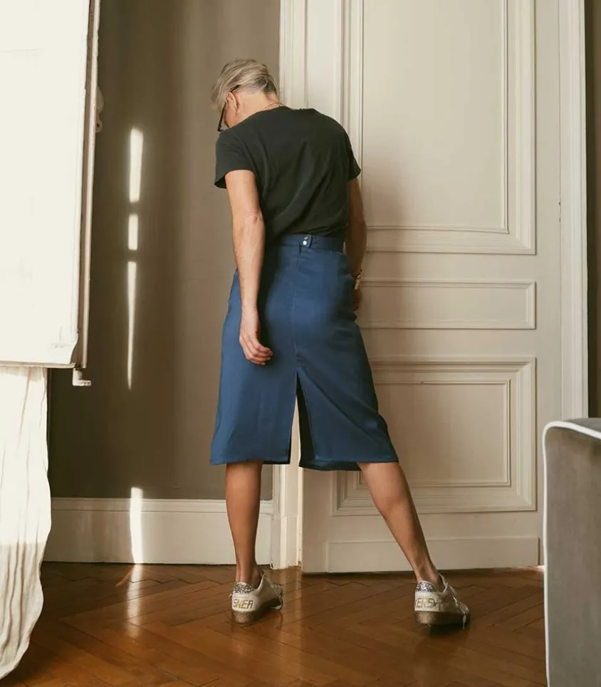 Jupe Monica Bleu Nuit X Jane De Boy