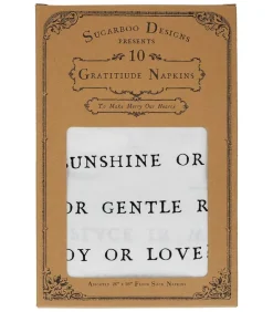 Lot De 10 Torchons En Coton "Gratitude Napkins"