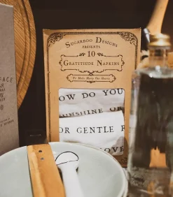 Lot De 10 Torchons En Coton "Gratitude Napkins"
