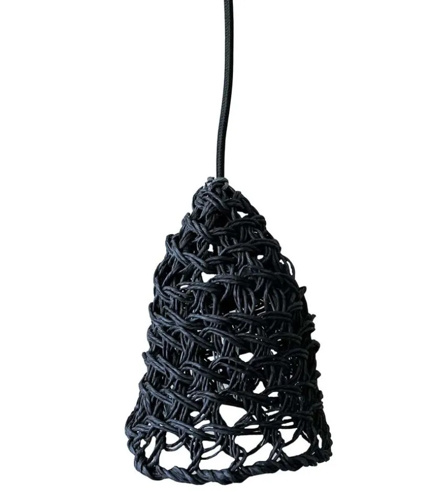 Luminaire Baladeuse Double 100% Papier Recycle Noir