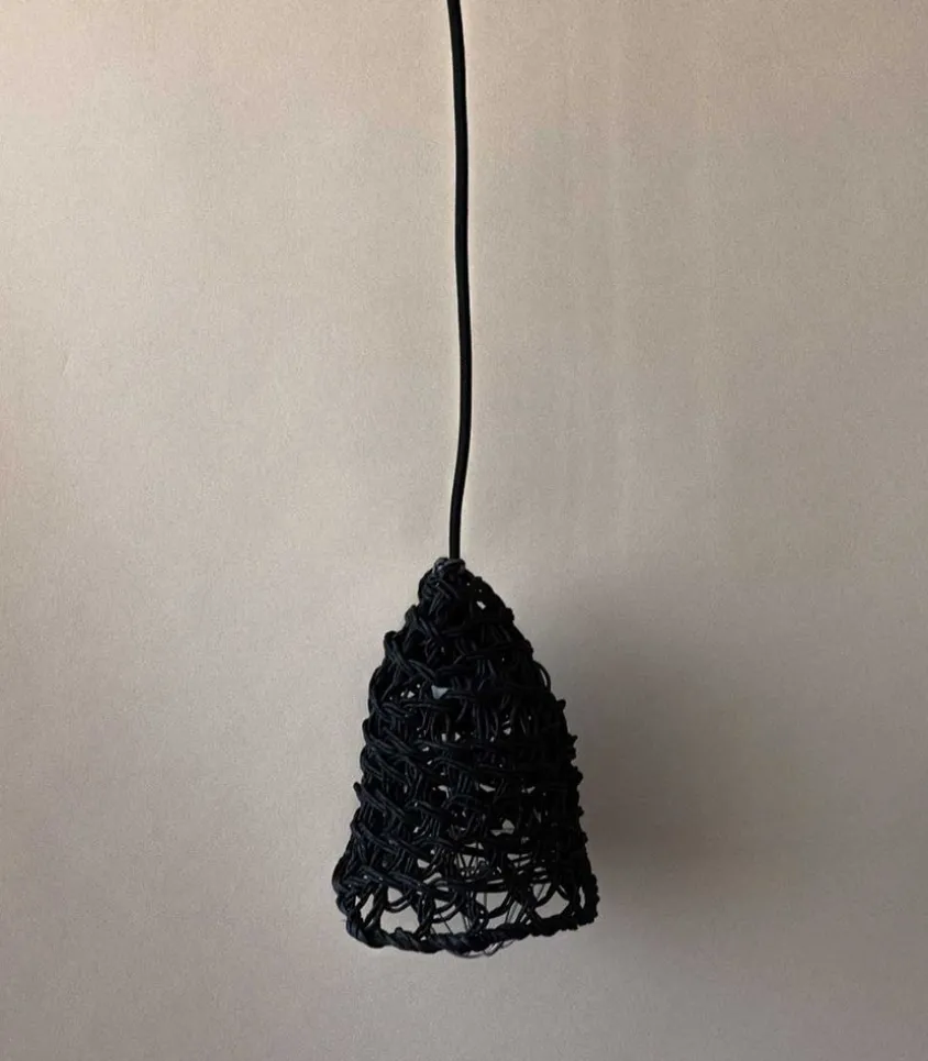 Luminaire Baladeuse Double 100% Papier Recycle Noir