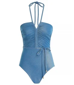 Maillot De Bain Une Piece Raie Lurex Ruched