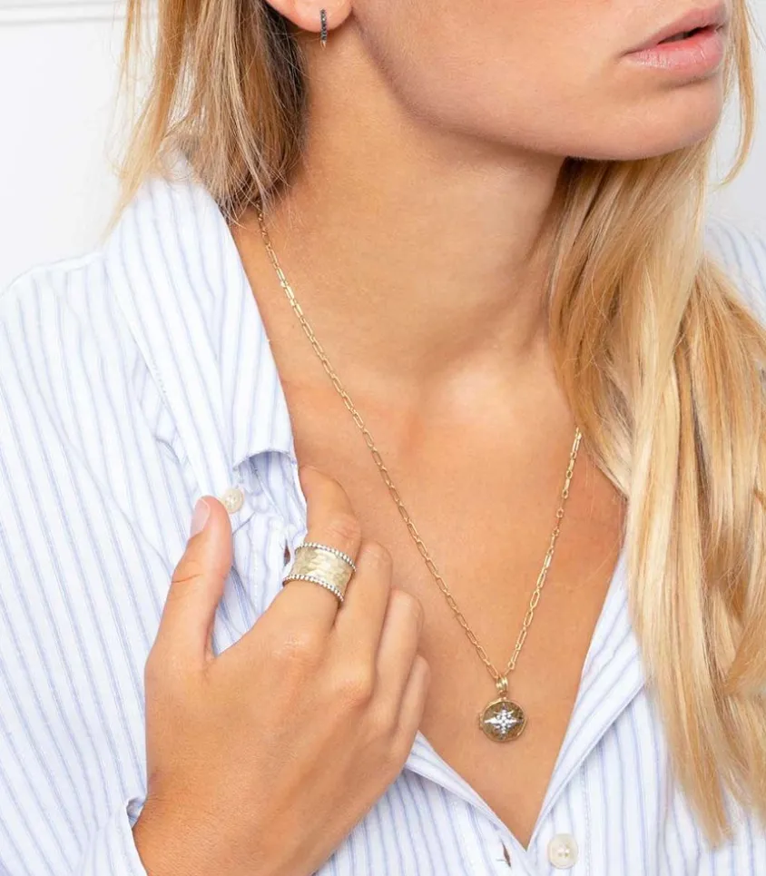 Mini Creole A Pointe Diamants Noirs