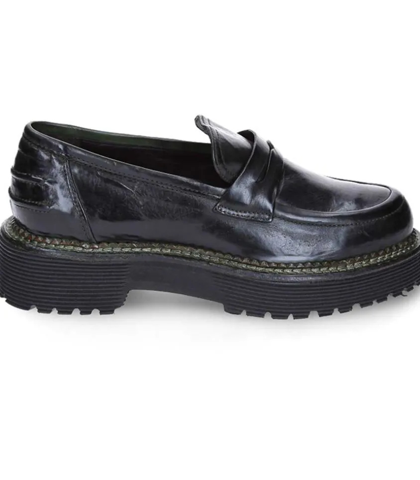 Mocassins En Cuir Kaki