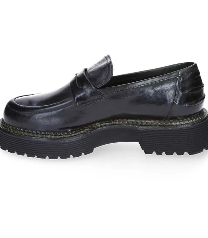 Mocassins En Cuir Kaki