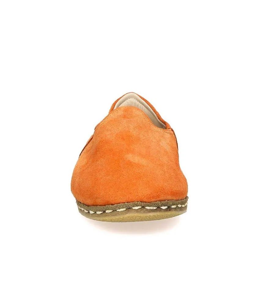 Mocassins Saanas Classique Homme Cuir Suede Mandarine