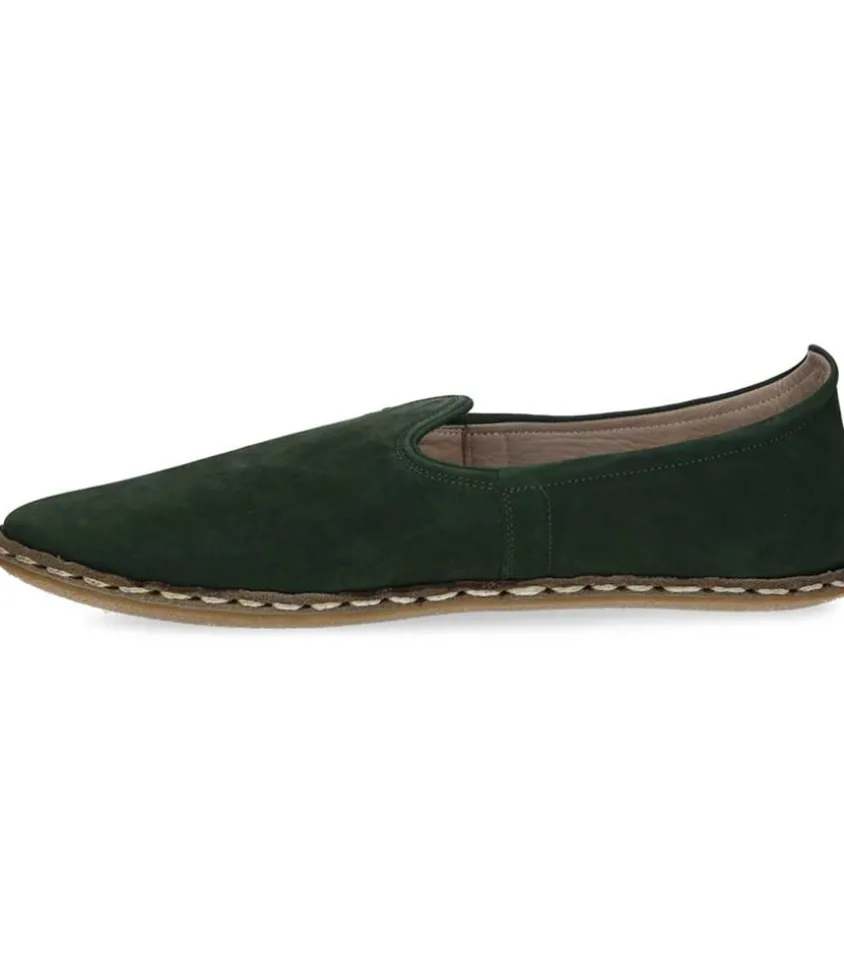 Mocassins Saanas Classique Homme Nubuck Vert