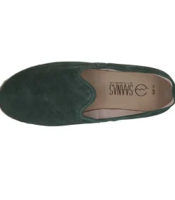 Mocassins Saanas Classique Homme Nubuck Vert