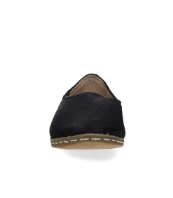 Mocassins Saanas Classique Cuir A Poils Bleu Nuit