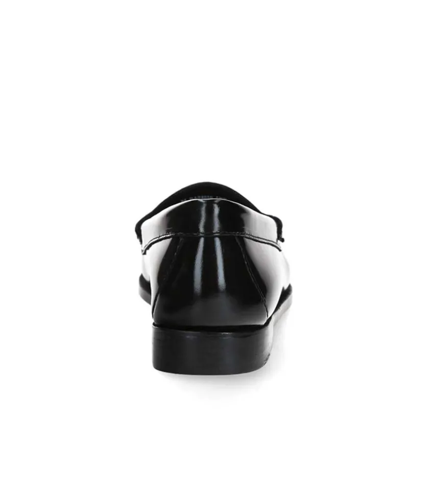 Mocassins Weejuns Penny Wheel En Cuir Verni Noir