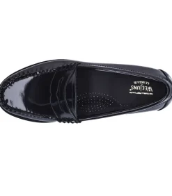 Mocassins Weejuns Penny Wheel En Cuir Verni Noir