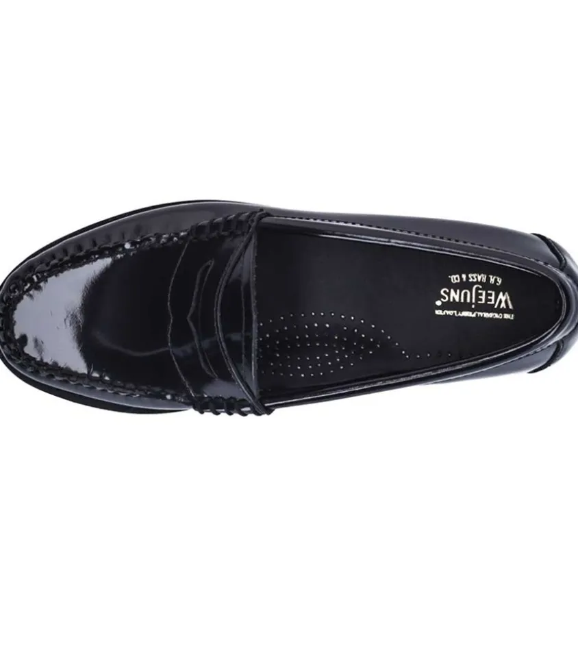 Mocassins Weejuns Penny Wheel En Cuir Verni Noir