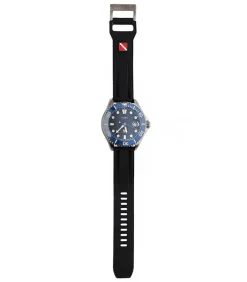 Montre Automatique Tiburon En Titane Cadran Noir Et Bracelet Noir