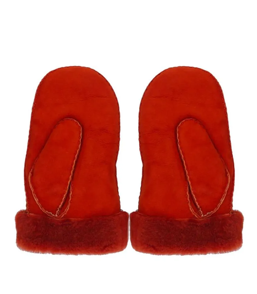 Moufles En Cuir Suede Mulfi Burnt Orange