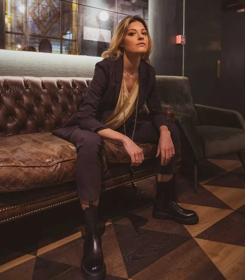 Pantalon A Pinces Pull-On Charcoal